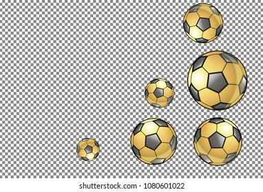 Background with soccer balls. Colorful sportish wallpaper for boy, textile