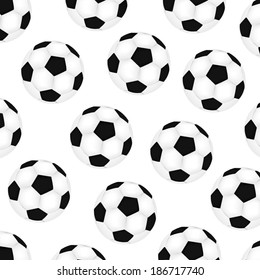 background soccer balls on white background