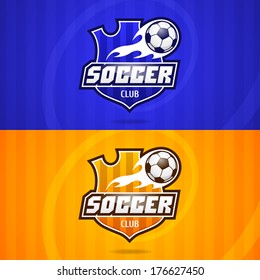 Background soccer club emblem