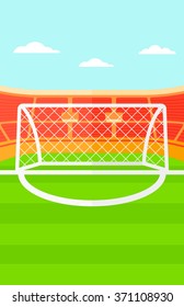 Background of soccer stadium.