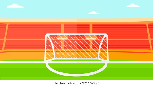 Background of soccer stadium.