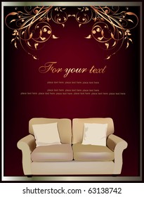 background with sofa and space for your text