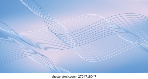 Der Hintergrund ist in sanften Blau- und Pastelltönen gehalten, heller und heller, wodurch eine frische und natürliche Atmosphäre entsteht. Vektorgrafik eps10