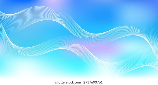 Der Hintergrund ist in sanften Blau- und Pastelltönen gehalten, heller und heller, wodurch eine frische und natürliche Atmosphäre entsteht.