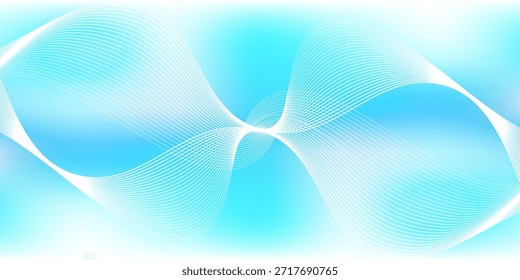 El fondo es de tonos azules y pastel suaves, más claros y brillantes, creando una sensación fresca y natural.