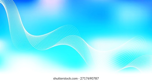 El fondo es de tonos azules y pastel suaves, más claros y brillantes, creando una sensación fresca y natural.