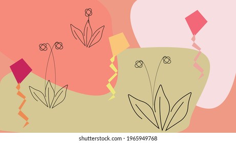 the background is soft and cheerful by the color the colors pour out