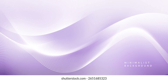 The background is in soft pastel tones, especially light purple and white, which give a sense of calm and gentleness. The image consists of fine lines and lines that move gently in a wavy pattern.