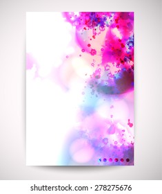 background with soft pink and blue  watercolors