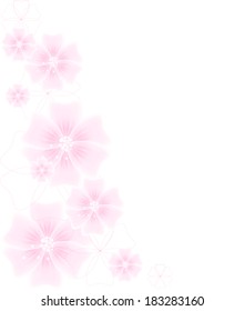 background with soft - pink flowers