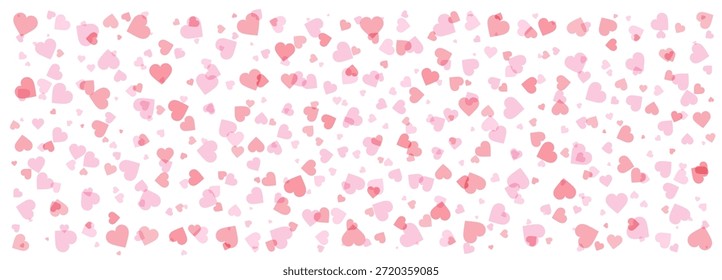 Background of soft pink hearts
