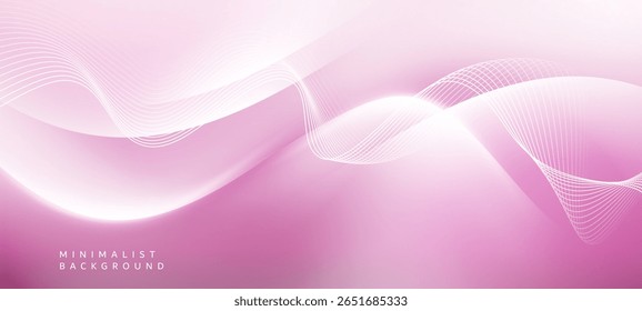 The background is in soft pink and white tones, which gives a calm and gentle feeling. It is designed with wavy lines and lines that blend together, creating a warm and sweet atmosphere.