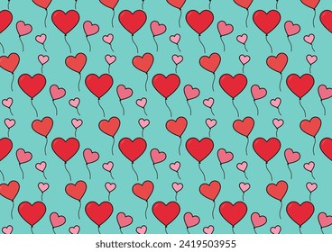 A background with a soft and romantic color palette, bringing a warm sense of love. The orderly and elegant heart pattern creates a captivating design.