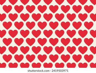 A background with a soft and romantic color palette, bringing a warm sense of love. The orderly and elegant heart pattern creates a captivating design.