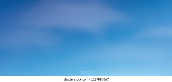 Background of soft white clouds against blue sky. Abstract sky for natural background. Vector illustration.