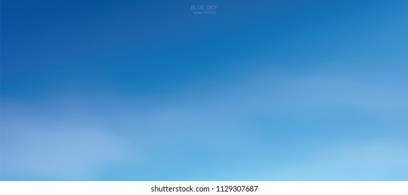 Background of soft white clouds against blue sky. Abstract sky for natural background. Vector illustration.