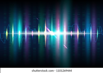 Background - Sound effect equalizer digital light techology