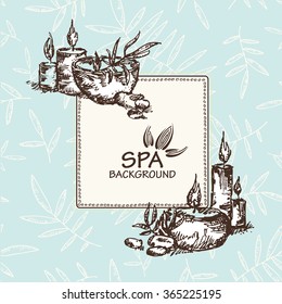 Background with spa backgrounds .hand drawn