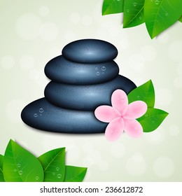 Background with spa stone. EPS10 vector
