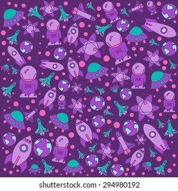 Background with space elements.