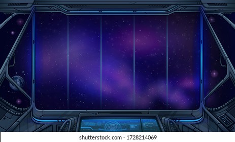 Background for space slot game. Vector illustration