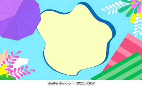 background with space for text - summer landscape - background for banner summer vacation concept design social media stories, greeting cards, posters and advertisements, Vector