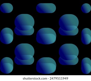 background with a space theme, dots that resemble astronaut helmets