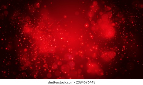 The background is sparkling and blurry. red bokeh background red light illustration card background illustration