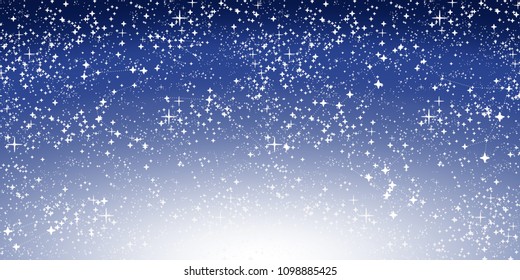 Background with sparkling stars constellations on night starry sky. Vector illustration. Dark night sky. Infinite galaxy. Light in space.