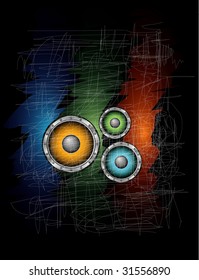background with speakers