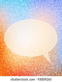 background with speech bubble. Eps10 vector