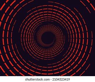 Background in speed lines in circle form. Particle  motion trails. Design element for frame, logo, tattoo, web pages, prints, posters, template, abstract vector background.