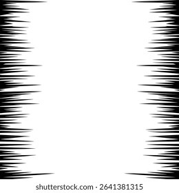  background of speed lines on the right and left sides in the comic, black and white