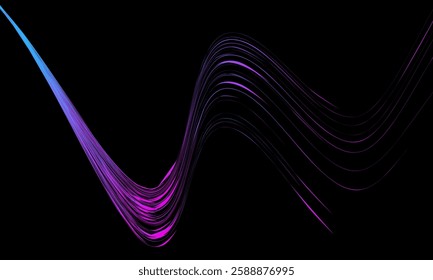 Background of Speed ​​Motion on the Road in the Dark.