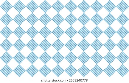 fundo com esferas, padrão sem costura com diamante xadrez luz azul tom verde e branco redondo xadrez bloco padrão repetição, imagem repleta, design para impressão de tecido