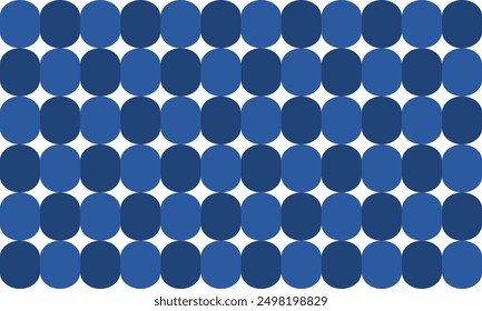 background with spheres, seamless pattern with round squares, blue tone and white round block checkerboard repeat pattern, replete image, design for fabric printing