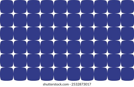 background with spheres, seamless pattern with round squares with star, blue tone and white round block checkerboard repeat pattern, replete image, design for fabric printing