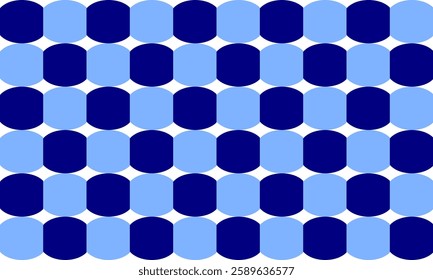 background with spheres, seamless pattern with round squares strip, blue tone and white round block checkerboard repeat pattern, replete image, design for fabric printing