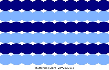 background with spheres, seamless pattern with round squares horizontal row strip, blue tone and white round block checkerboard repeat pattern, replete image, design for fabric printing