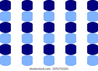 background with spheres, seamless pattern with round squares strip, blue tone and white round block vertical strip repeat pattern, replete image, design for fabric printing