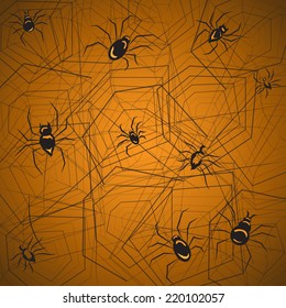 background spider and cobweb
