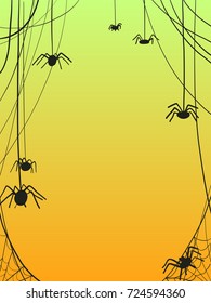Background, spider, vector illustration, halloween