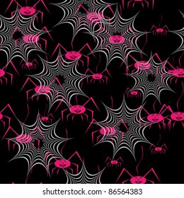 background with spider's web. illustration