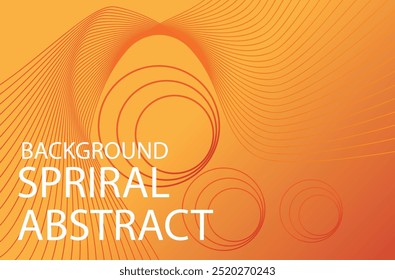 Espiral de fondo abstracto en naranja
