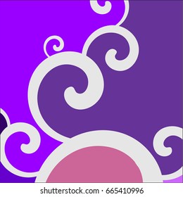 background  spiral flora classic vector