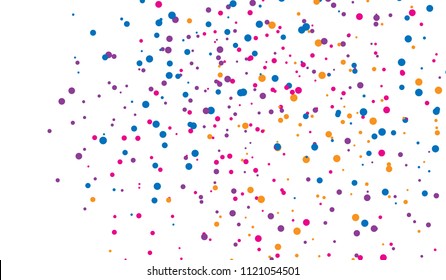 Background of splash dot, chaotic circles. Vector illustration