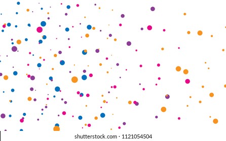 Background of splash dot, chaotic circles. Vector illustration