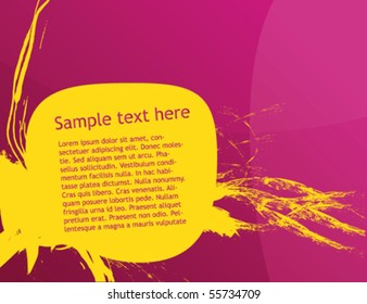 Background with splash element and space for text. Vector.