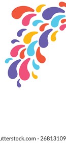 Background Splashes drop element shapes. Abstract seamless pattern geometric colorful banner