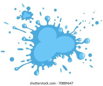 Background from splashes of a paint of blue color